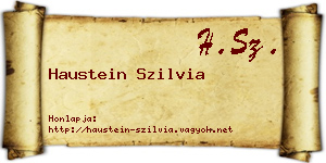 Haustein Szilvia névjegykártya
